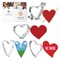 CookieCutter.com Heart 4 Piece Set, Sizes 3 in to 4.25 in, Tin Plate Steel, Handmade in the USA